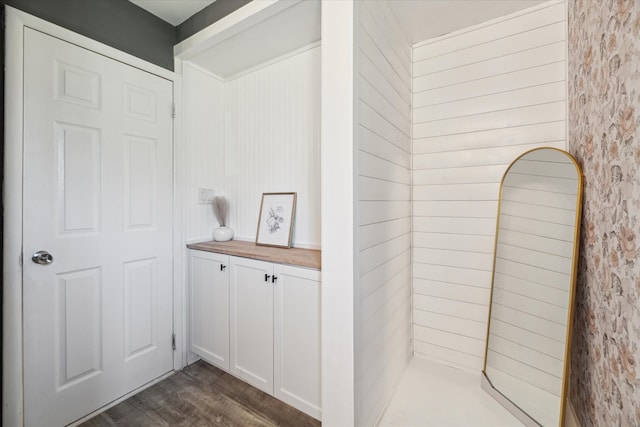 bathroom with wood finished floors