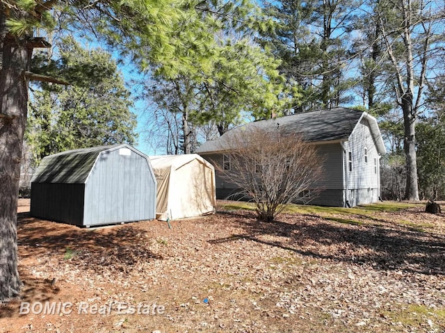 view of shed