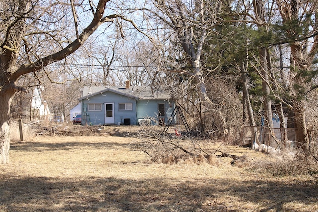 exterior space with a chimney