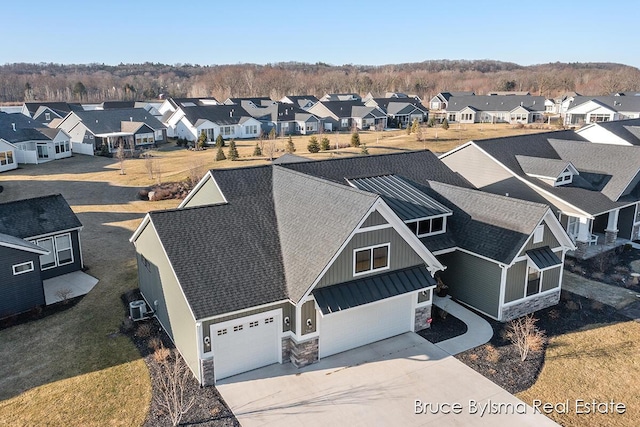 aerial view featuring a residential view