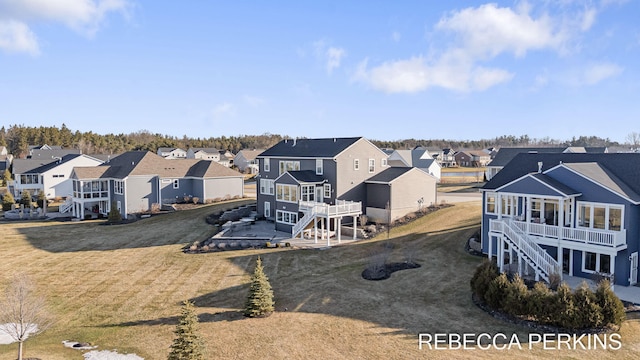 birds eye view of property featuring a residential view