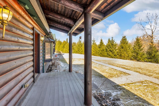 view of wooden terrace