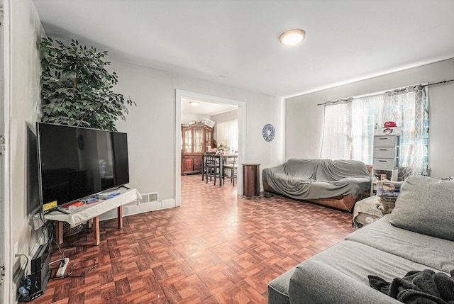 living room with visible vents