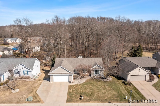 birds eye view of property featuring a residential view