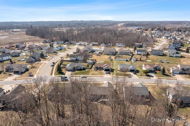 drone / aerial view featuring a residential view