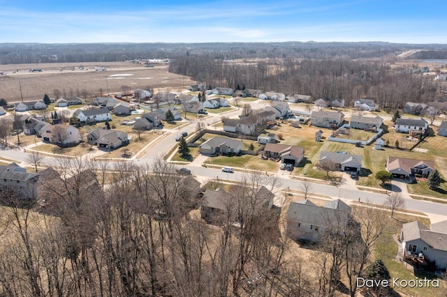 bird's eye view featuring a residential view