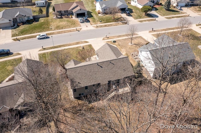 bird's eye view featuring a residential view