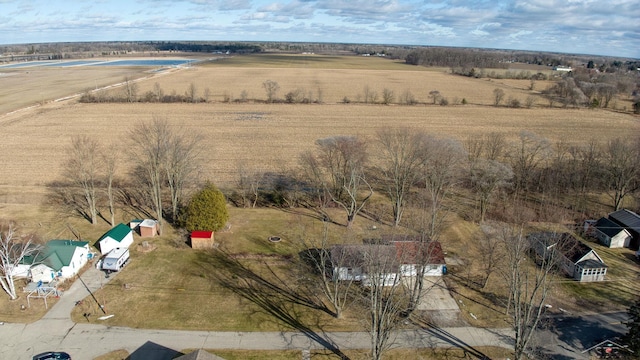 aerial view featuring a rural view