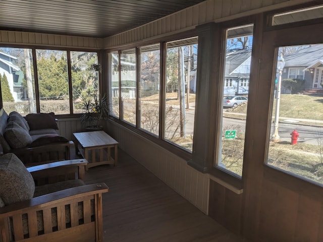 sunroom / solarium with a wealth of natural light