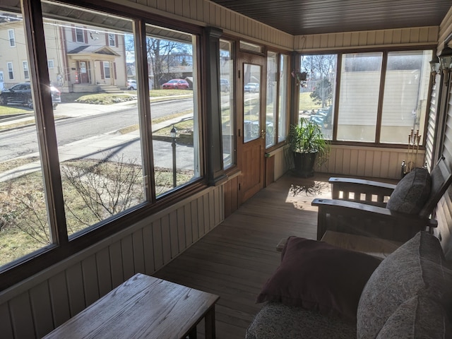 view of sunroom