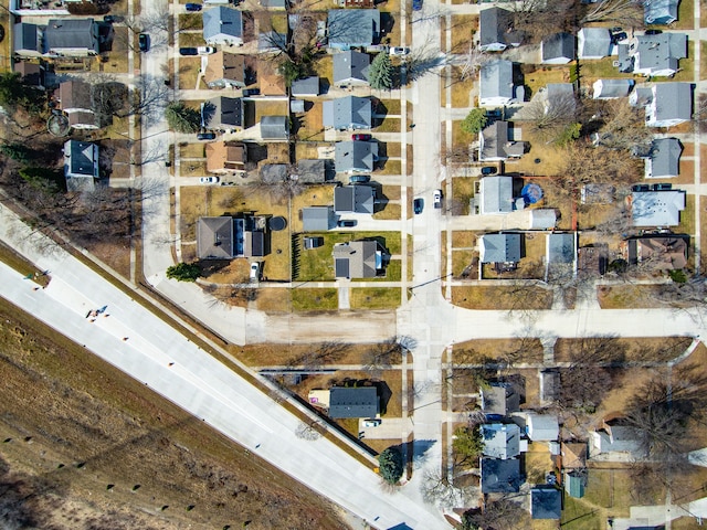 bird's eye view with a residential view