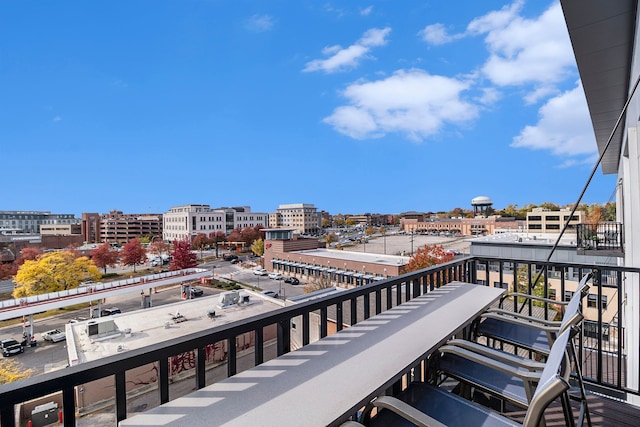 balcony featuring a view of city