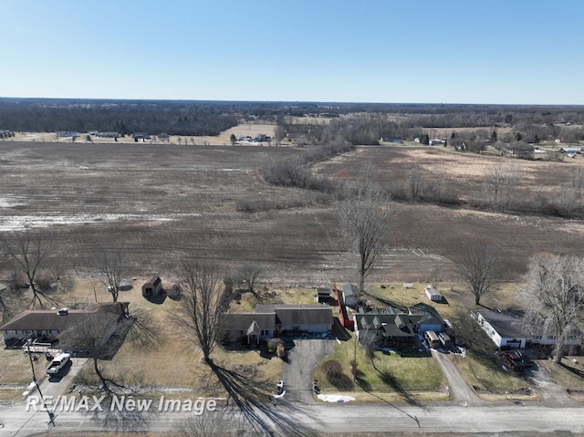 bird's eye view with a rural view