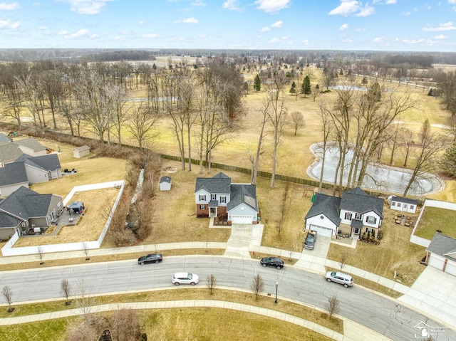 birds eye view of property featuring a residential view