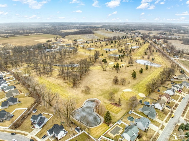 drone / aerial view with a rural view