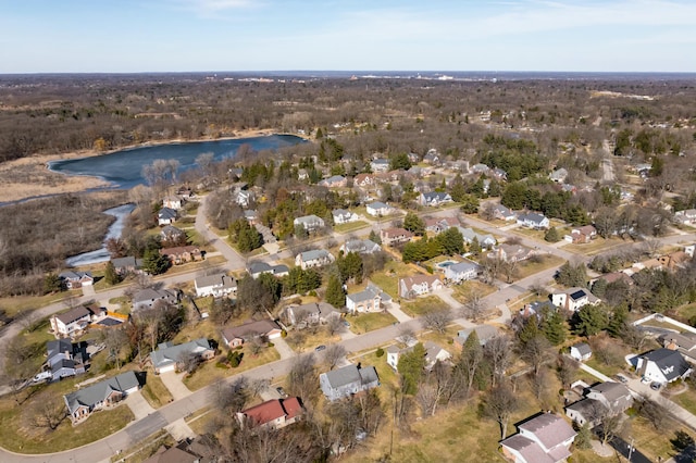 bird's eye view with a residential view