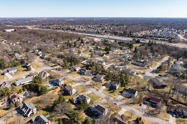 drone / aerial view featuring a residential view