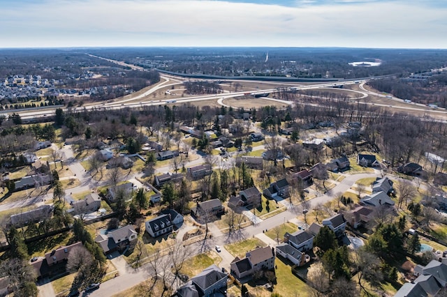 birds eye view of property featuring a residential view