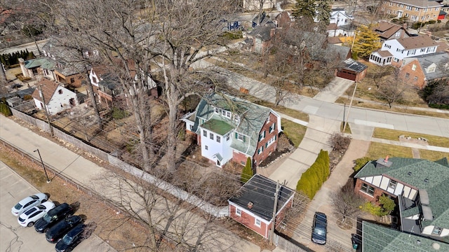 aerial view featuring a residential view