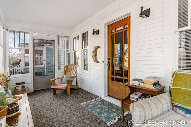 view of sunroom / solarium