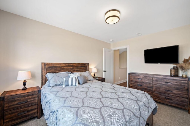 view of carpeted bedroom