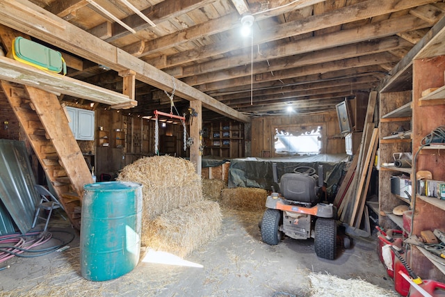 view of basement