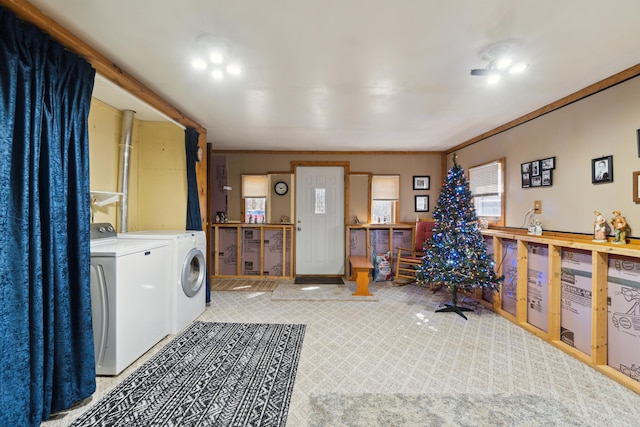 laundry area with laundry area and washer and clothes dryer