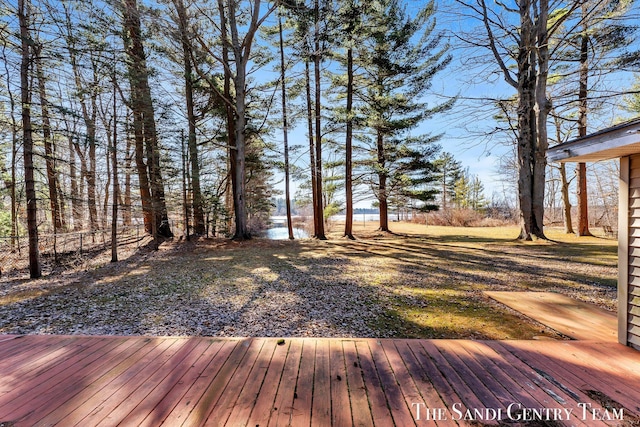 wooden deck with fence