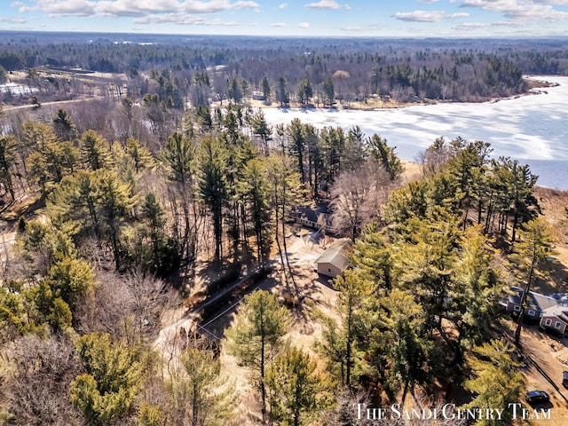 aerial view featuring a view of trees