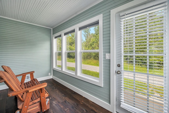 view of sunroom