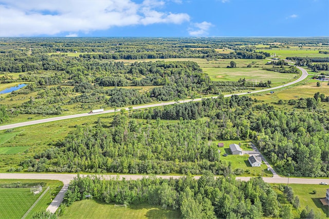 bird's eye view with a rural view