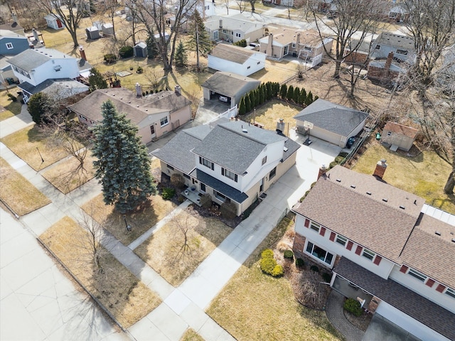 aerial view featuring a residential view