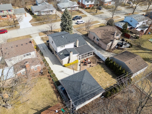 drone / aerial view with a residential view