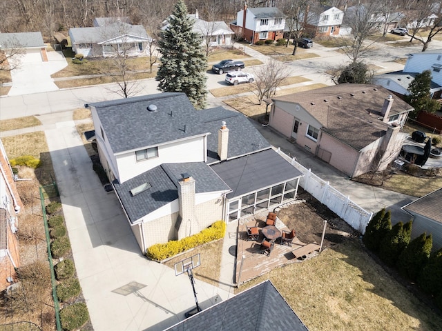 drone / aerial view featuring a residential view