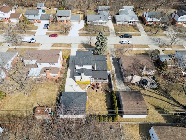 drone / aerial view featuring a residential view