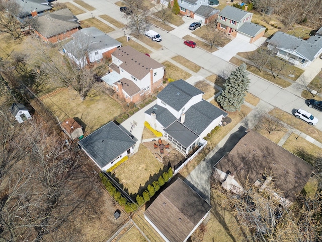 aerial view featuring a residential view