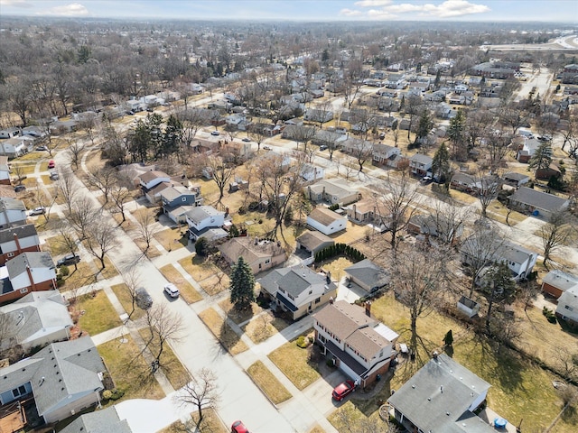 aerial view featuring a residential view