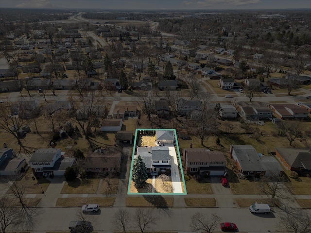 birds eye view of property featuring a residential view