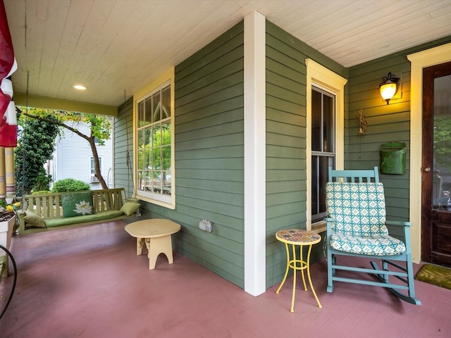 view of patio with covered porch