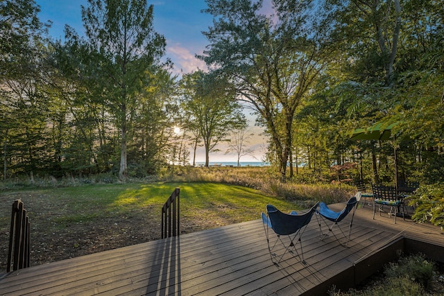 view of wooden terrace