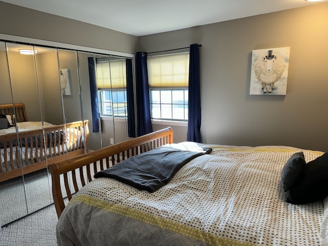 bedroom featuring carpet