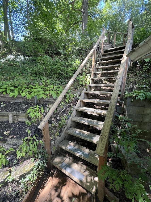 view of staircase