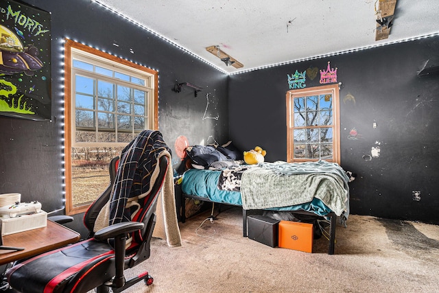 bedroom featuring carpet floors