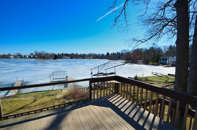 view of dock area