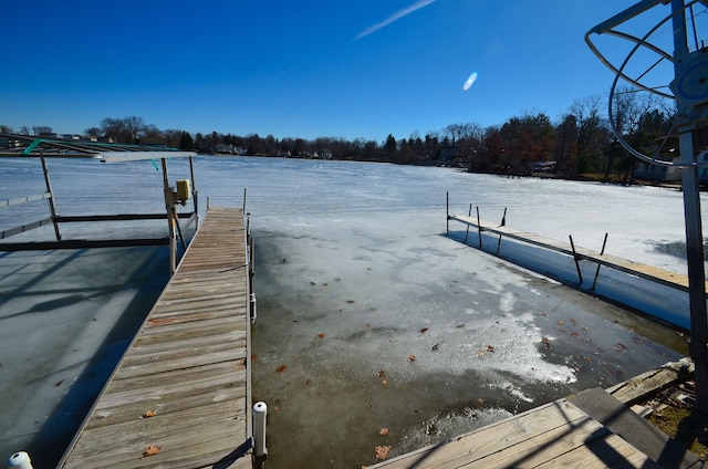 view of dock area