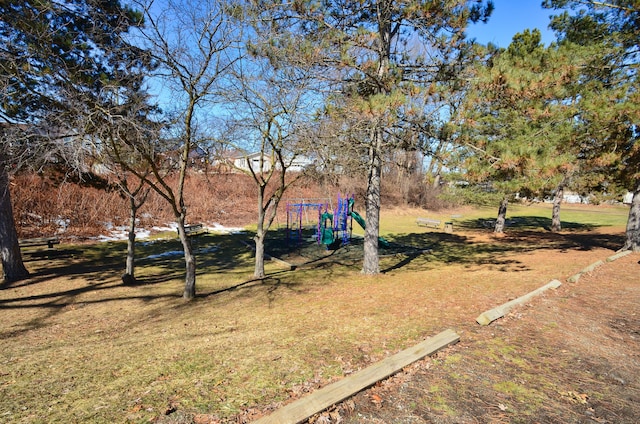 view of yard with playground community