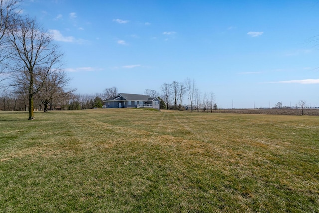 view of yard featuring a rural view