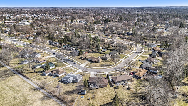 aerial view featuring a residential view