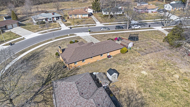 bird's eye view featuring a residential view