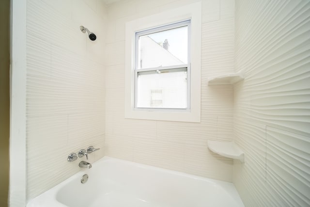 full bath with shower / bathing tub combination